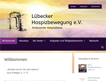 Tablet Screenshot of luebecker-hospizbewegung.de